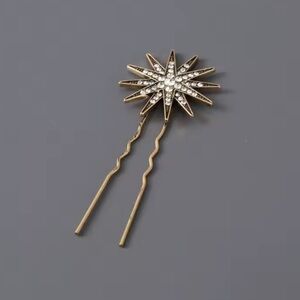 Gold Starburst Hair Pin